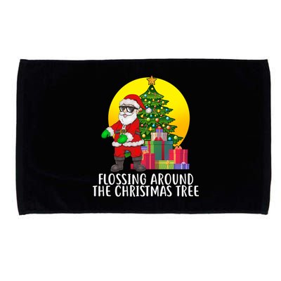 Flossing Around The Christmas Tree Microfiber Hand Towel