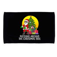 Flossing Around The Christmas Tree Microfiber Hand Towel