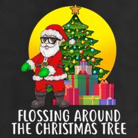 Flossing Around The Christmas Tree Microfiber Hand Towel