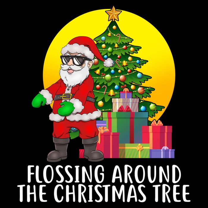 Flossing Around The Christmas Tree Valucap Bio-Washed Visor