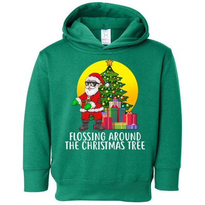 Flossing Around The Christmas Tree Toddler Hoodie