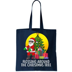 Flossing Around The Christmas Tree Tote Bag