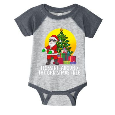 Flossing Around The Christmas Tree Infant Baby Jersey Bodysuit