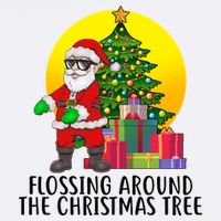 Flossing Around The Christmas Tree Garment-Dyed Sweatshirt