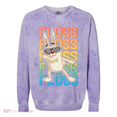 Flossing Easter Bunny Colorblast Crewneck Sweatshirt