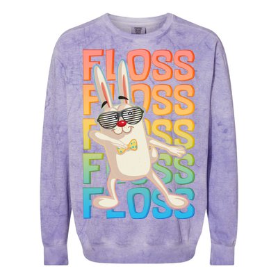 Flossing Easter Bunny Colorblast Crewneck Sweatshirt