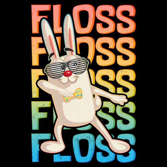 Flossing Easter Bunny Drawstring Bag