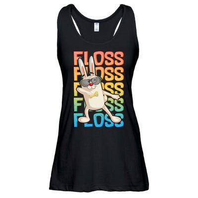 Flossing Easter Bunny Ladies Essential Flowy Tank