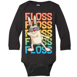 Flossing Easter Bunny Baby Long Sleeve Bodysuit