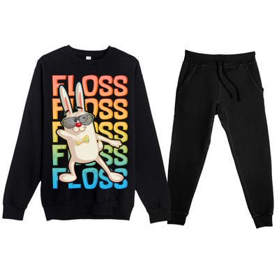 Flossing Easter Bunny Premium Crewneck Sweatsuit Set