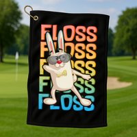 Flossing Easter Bunny Golf Towel