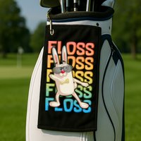 Flossing Easter Bunny Golf Towel