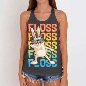 Flossing Easter Bunny Women's Knotted Racerback Tank