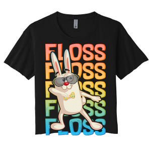 Flossing Easter Bunny Women's Crop Top Tee