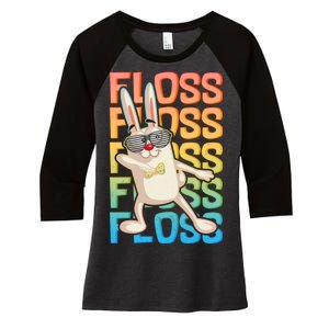 Flossing Easter Bunny Women's Tri-Blend 3/4-Sleeve Raglan Shirt