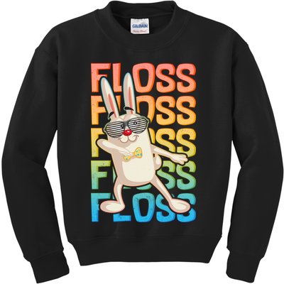 Flossing Easter Bunny Kids Sweatshirt