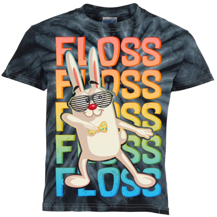 Flossing Easter Bunny Kids Tie-Dye T-Shirt