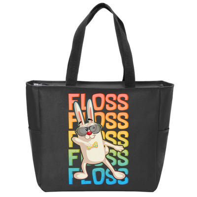 Flossing Easter Bunny Zip Tote Bag