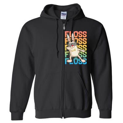 Flossing Easter Bunny Full Zip Hoodie