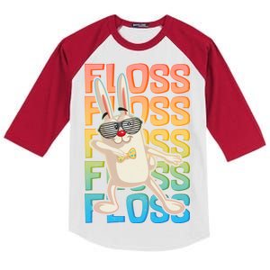 Flossing Easter Bunny Kids Colorblock Raglan Jersey