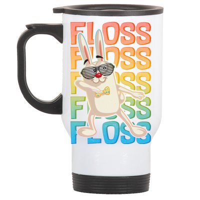 Flossing Easter Bunny Stainless Steel Travel Mug