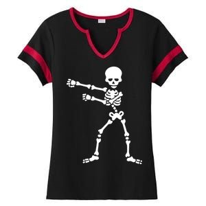 Flossing Skeleton  Ladies Halftime Notch Neck Tee