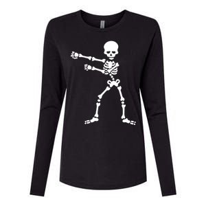 Flossing Skeleton  Womens Cotton Relaxed Long Sleeve T-Shirt