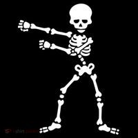 Flossing Skeleton  Button