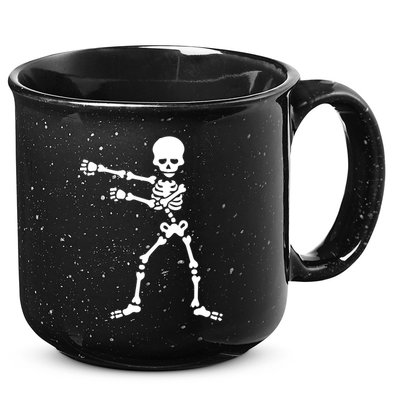 Flossing Skeleton  15oz Campfire Ceramic Mug