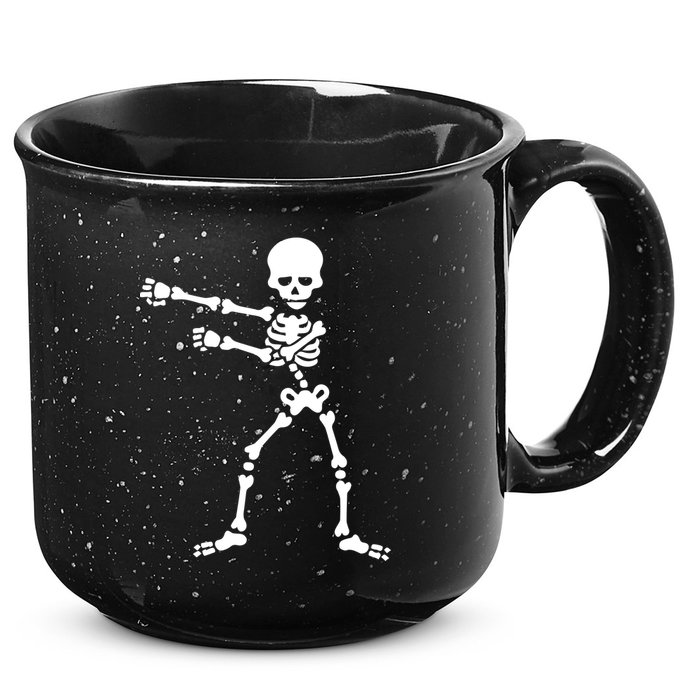 Flossing Skeleton  15oz Campfire Ceramic Mug