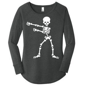 Flossing Skeleton  Women's Perfect Tri Tunic Long Sleeve Shirt