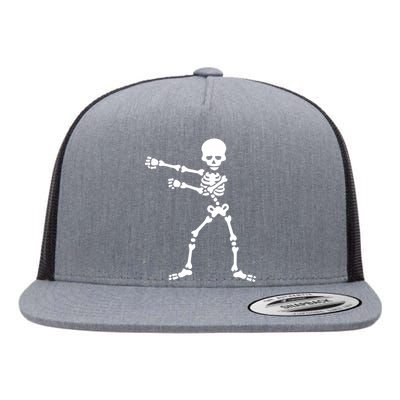 Flossing Skeleton  Flat Bill Trucker Hat