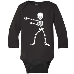 Flossing Skeleton  Baby Long Sleeve Bodysuit