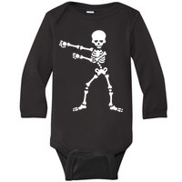 Flossing Skeleton  Baby Long Sleeve Bodysuit