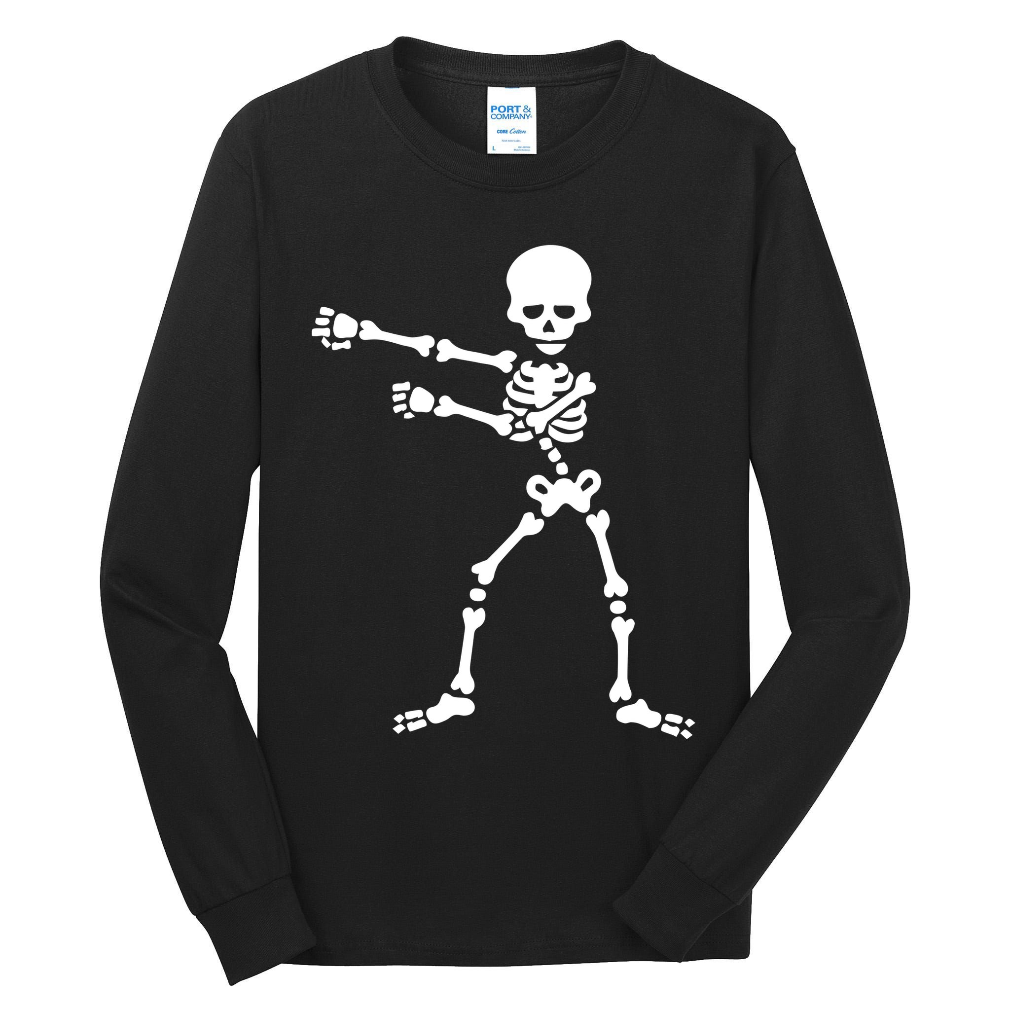 Flossing Skeleton  Tall Long Sleeve T-Shirt