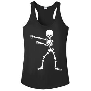 Flossing Skeleton  Ladies PosiCharge Competitor Racerback Tank