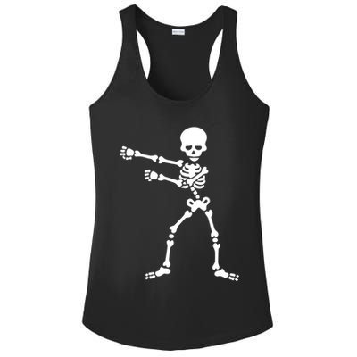 Flossing Skeleton  Ladies PosiCharge Competitor Racerback Tank
