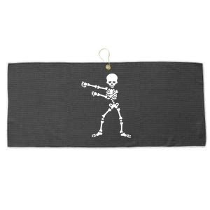 Flossing Skeleton  Large Microfiber Waffle Golf Towel