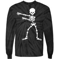 Flossing Skeleton  Tie-Dye Long Sleeve Shirt