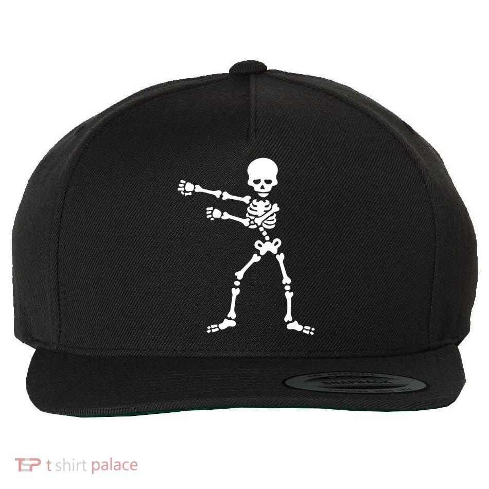 Flossing Skeleton  Wool Snapback Cap