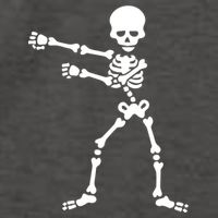 Flossing Skeleton  Vector Backpack