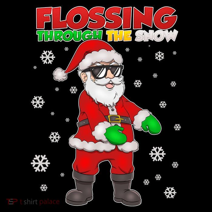 Flossing Through The Snow Santa Hoodie