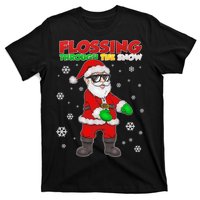 Flossing Through The Snow Santa T-Shirt