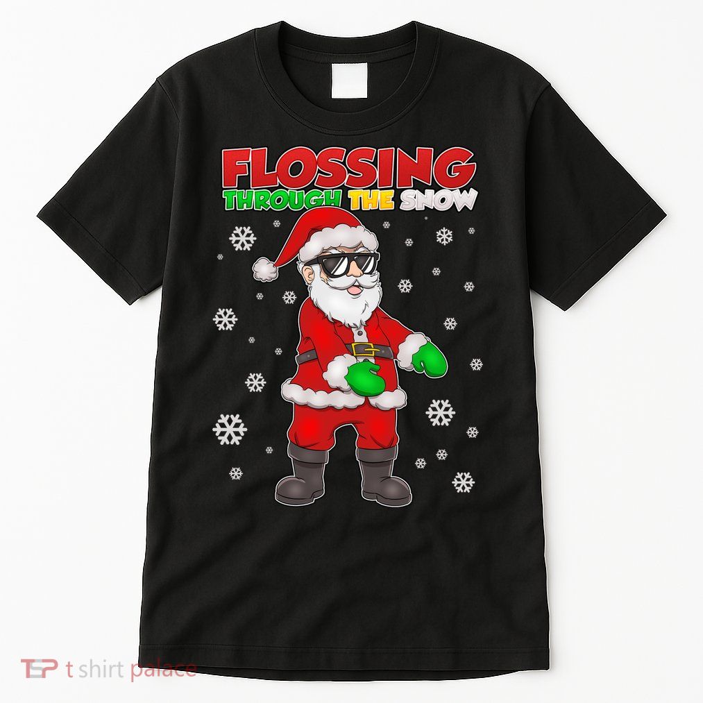 Flossing Through The Snow Santa Tall T-Shirt