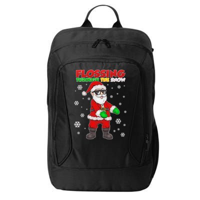 Flossing Through The Snow Santa City Backpack