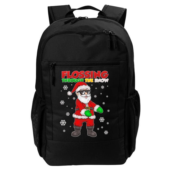Flossing Through The Snow Santa Backpack
