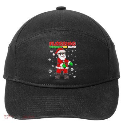 Flossing Through The Snow Santa 7-Panel Snapback Hat
