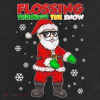 Flossing Through The Snow Santa Adult Drive Performance Visor