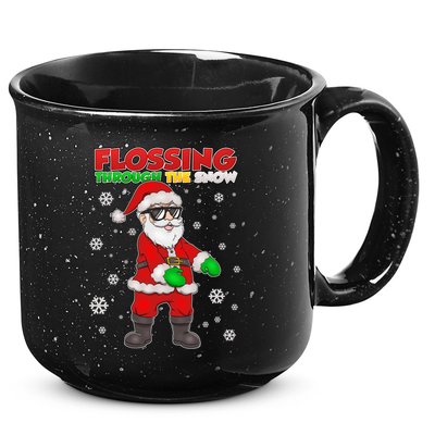 Flossing Through The Snow Santa 15oz Campfire Ceramic Mug