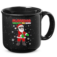 Flossing Through The Snow Santa 15oz Campfire Ceramic Mug